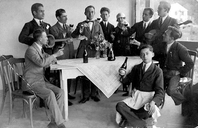 Albert Gaon and friends, Sarajevo, Yugoslavia, May 1925