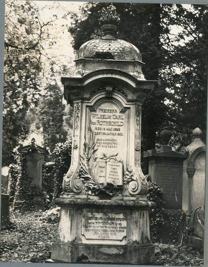 Tombstone on the grave of Wilhelm Carl Von Rothschildת Frankfurt am Main, Germany, 1901