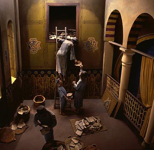 Diorama, Torah Scrolls, Ben Ezra Synagogue, Cairo, Egipt, ANU – Museum of the Jewish People