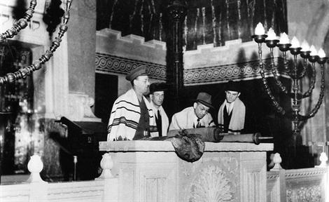 Opening Ceremony of the Great Synagogue of Trieste, Italy, summer 1945 Opening Ceremony of the Great Synagogue of Trieste, Italy, summer 1945