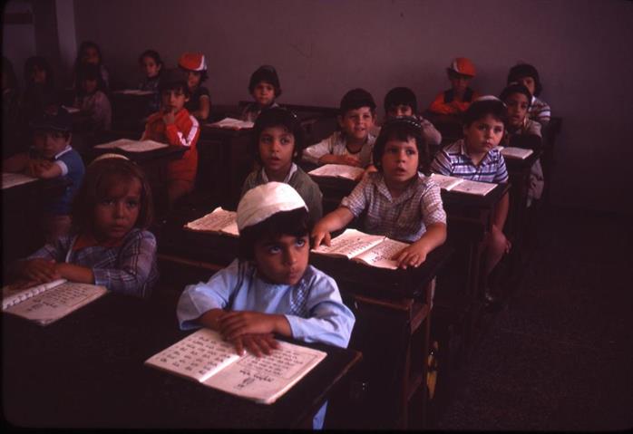 Children learning Torah in Neve Shalom school, Casablanca, Morocco, 1979 Children learning Torah in Neve Shalom school, Casablanca, Morocco, 1979
