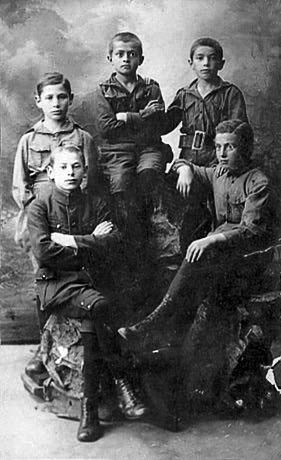 David Dobroszklanka and his Class Mates, Plonsk, Poland 1924