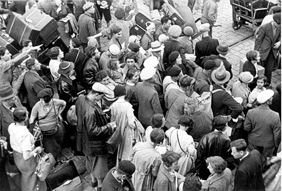 Jewish Refugees Waiting to Board Ship bound for the USA, Marseille 1939 Jewish Refugees Waiting to Board Ship bound for the USA, Marseille 1939
