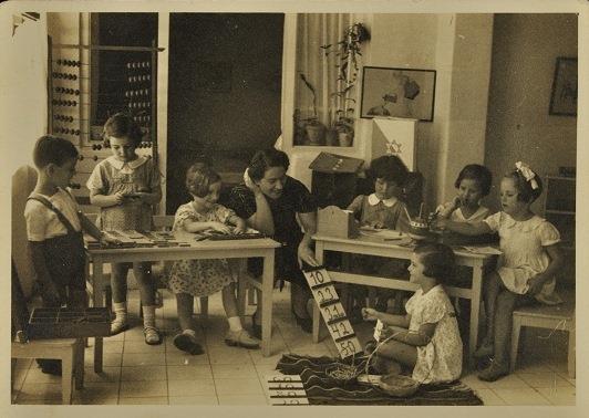 Rina Volovelsky at  kindergarten, Tel Aviv, Eretz Israel, c. 1937