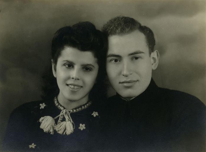 שמואל וחנה לוסוס לבית יופה, קובנה, ליטא, 1948