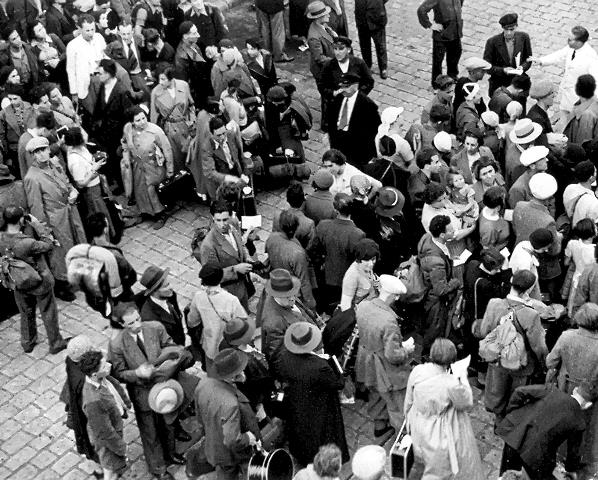 Jewish Refugees Waiting to Board Ship bound for the USA, Marseille 1939 Jewish Refugees Waiting to Board Ship bound for the USA, Marseille 1939