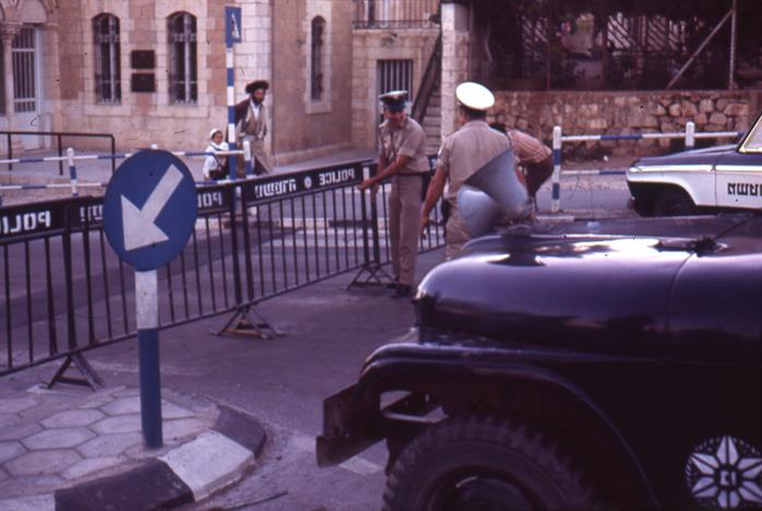 Roadblocks in Jerusalem, Israel, 1970