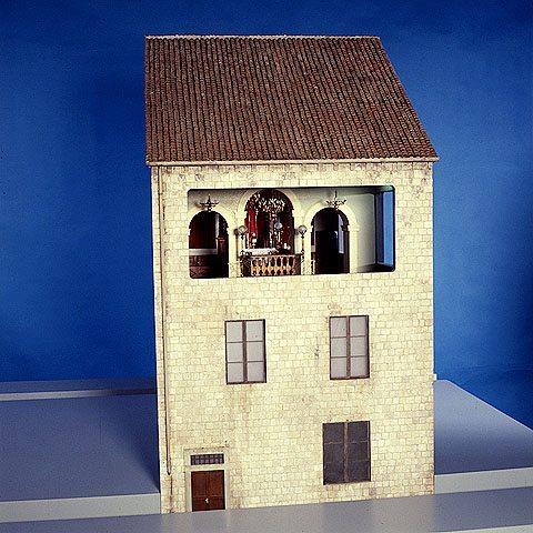 A model of the synagogue in Dubrovnik. The Oster Visual Documentation Center, ANU – Museum of the Jewish People