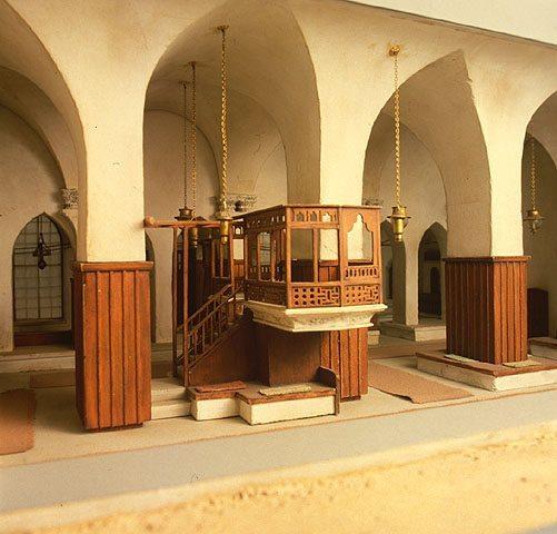 The Synagogue of Aleppo. Model. The Oster Visual Documentation Center, ANU – Museum of the Jewish People