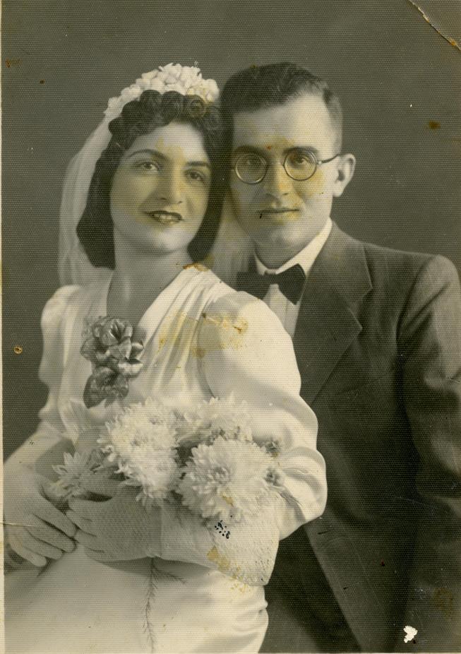 Esther and Nouriel Shaban on their Wedding Day, Tel Aviv, Israel, 1949 Esther and Nouriel Shaban on their Wedding Day, Tel Aviv, Israel, 1949