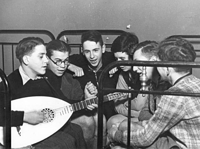 Youth Aliya boys singing in their room in an Hachshara, Berlin 1934 Youth Aliya boys singing in their room in an Hachshara, Berlin 1934
