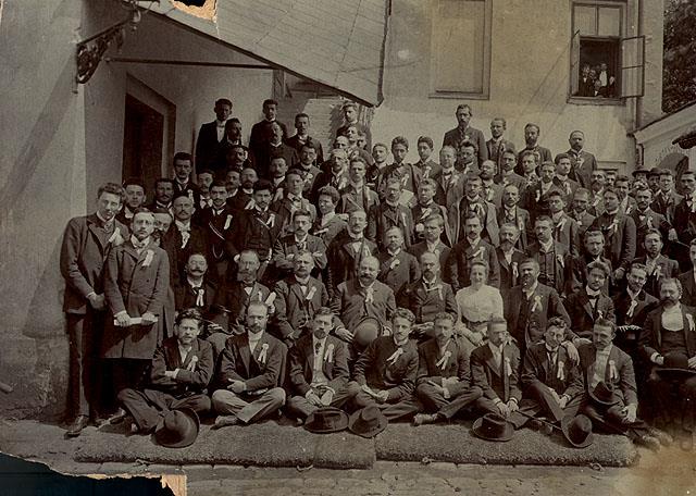 Members of the first Zionist Convention in Biala- Bielsko, Poland, 1903-1902