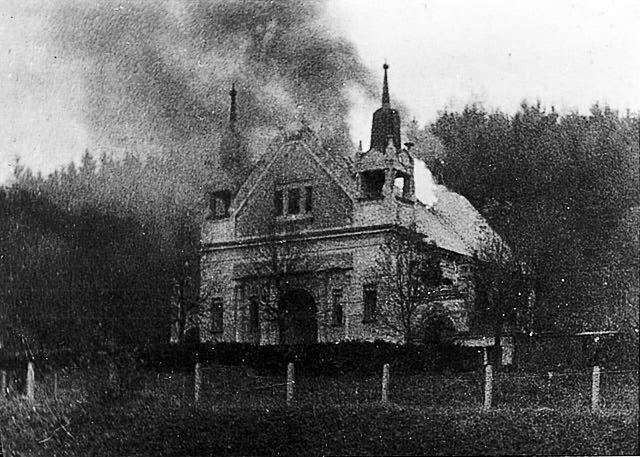 The Burning of the Synagogue in Trutnov, Czechoslovakia, 1939