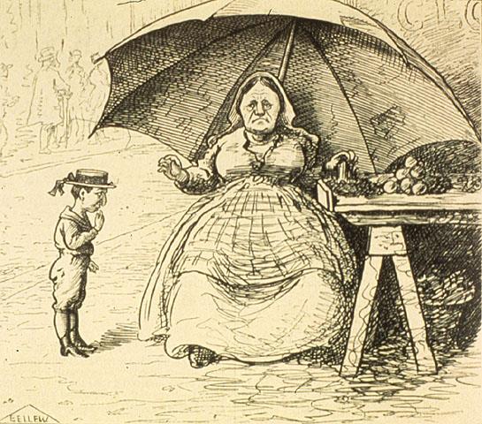 "A. D. 1877". Antisemitic caricature in Harper Weekly, USA 1877