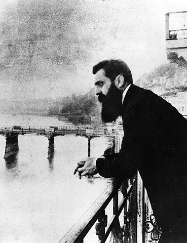 Theodor Herzl in Basel during the First Zionist Convention, 1897