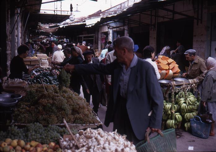 Vegetable Stands in Mahane Yehuda Market, Jerusalem, Israel, 1969 Vegetable Stands in Mahane Yehuda Market, Jerusalem, Israel, 1969