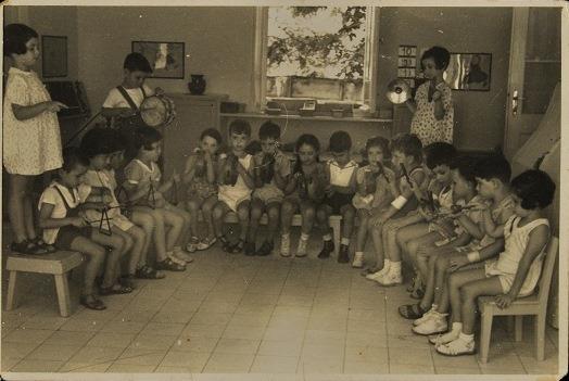 Rina Volovelsky at  kindergarten, Tel Aviv, Eretz Israel, c. 1937