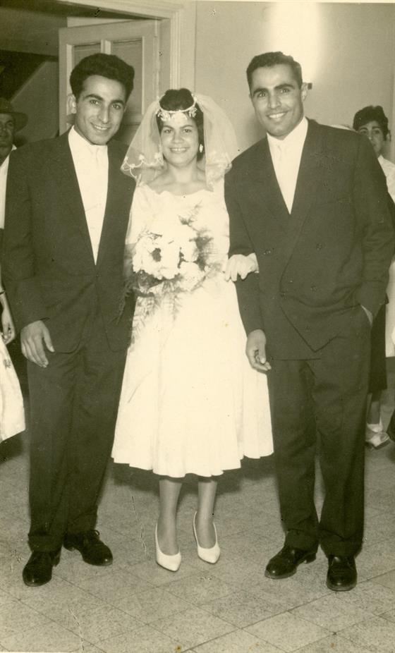 Ephraim and Tzipora Kashi on their Wedding Day with Yitzhak Kashi, Israel, 1960 Ephraim and Tzipora Kashi on their Wedding Day with Yitzhak Kashi, Israel, 1960