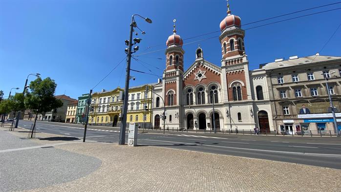 חזית בית הכנסת הגדול, פלזן, צ'כיה, 2023