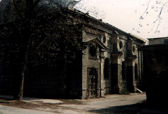 Larger synagogue of the two in Levice, Southern Slovakia, 1990