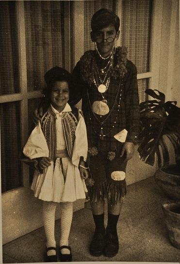 Dan Gueron and aphna, Purim, Tel Aviv, Israel, c. 1969