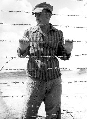 Holocaust survivor in kibbutz Glil Yam, Eretz Israel, 1946 Holocaust survivor in kibbutz Glil Yam, Eretz Israel, 1946
