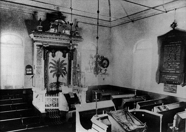 Interior of the Synagogue in Aurich, Germany, c.1930