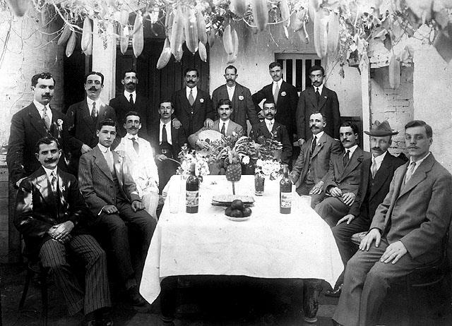 Table decorated for Passover, Asuncion, Paraguay 1915