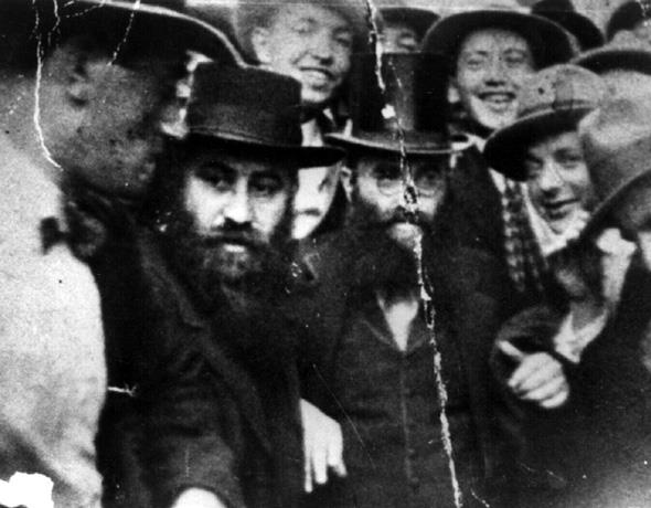 Cantor Yossele Rosenblatt (1882-1933) (right) on his concert tour, Vienna, Austria, 1928