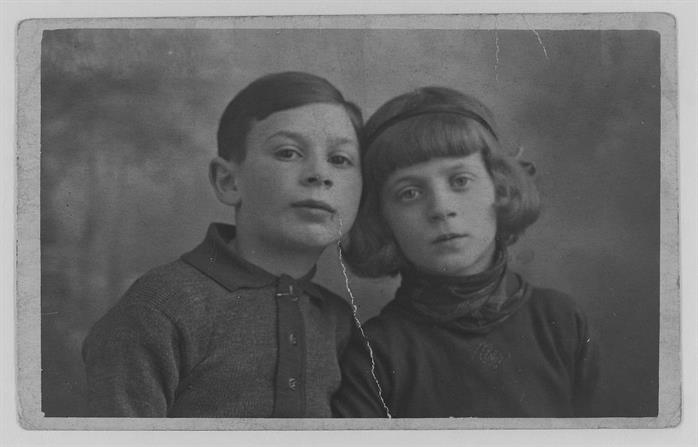 Leon with his Sister Kitty, Rotterdam, Netherlands, c. 1925